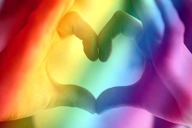 A rainbow heart