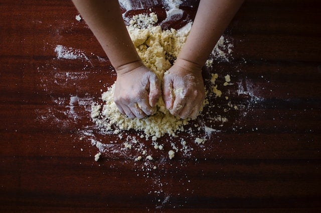 Picture of someone making pasta