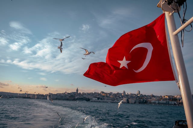 A Turkish flag